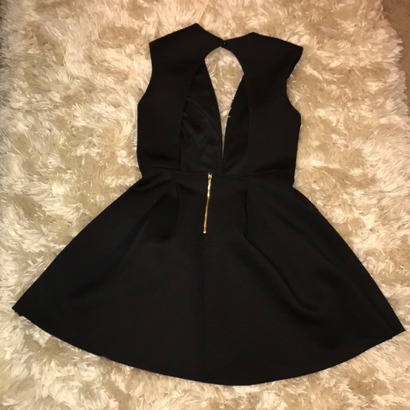 Little Black Plunge Dress - Picture 2 of 6